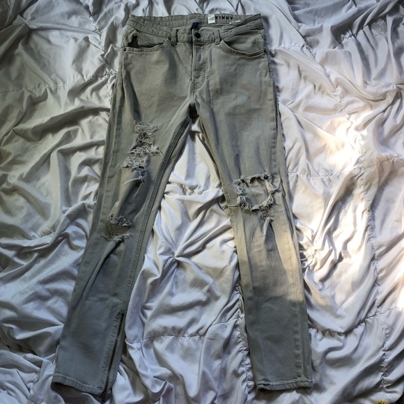 H&M Other - H&M Ripped Skinny Jeans W/ Zippers